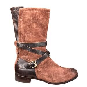 Ugg Women’s Deanna Brown Suede Strap Riding Boot Size US 6